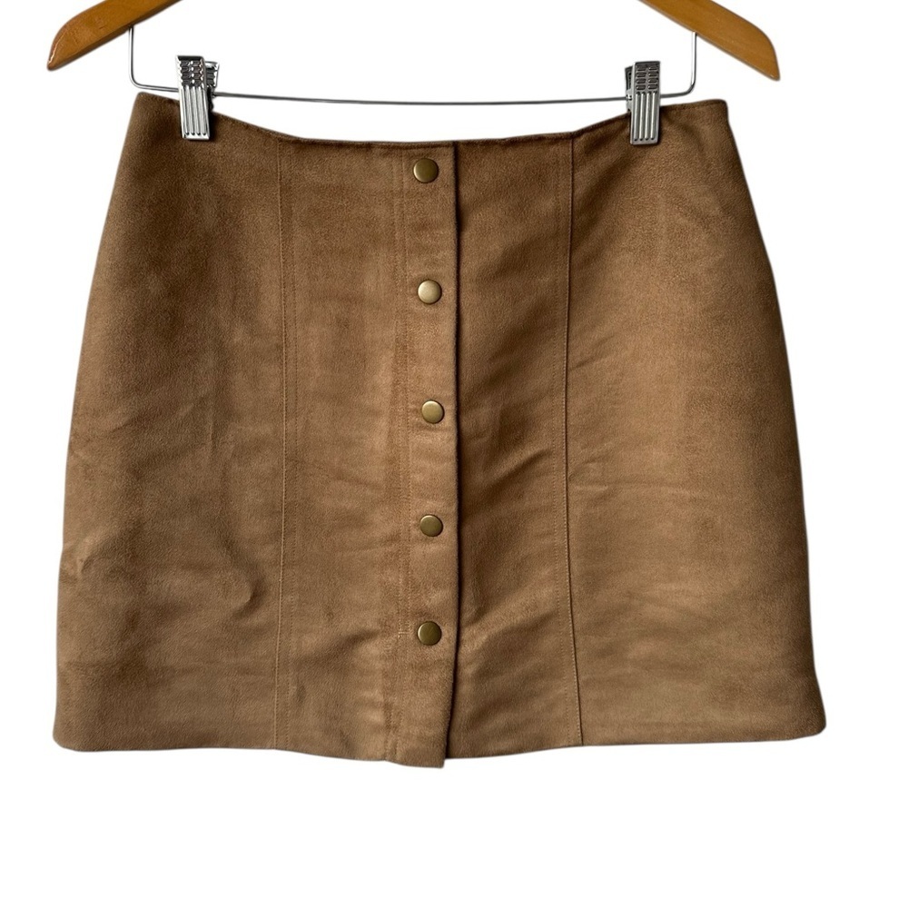 Gap Suede Faux Button Down Skirt